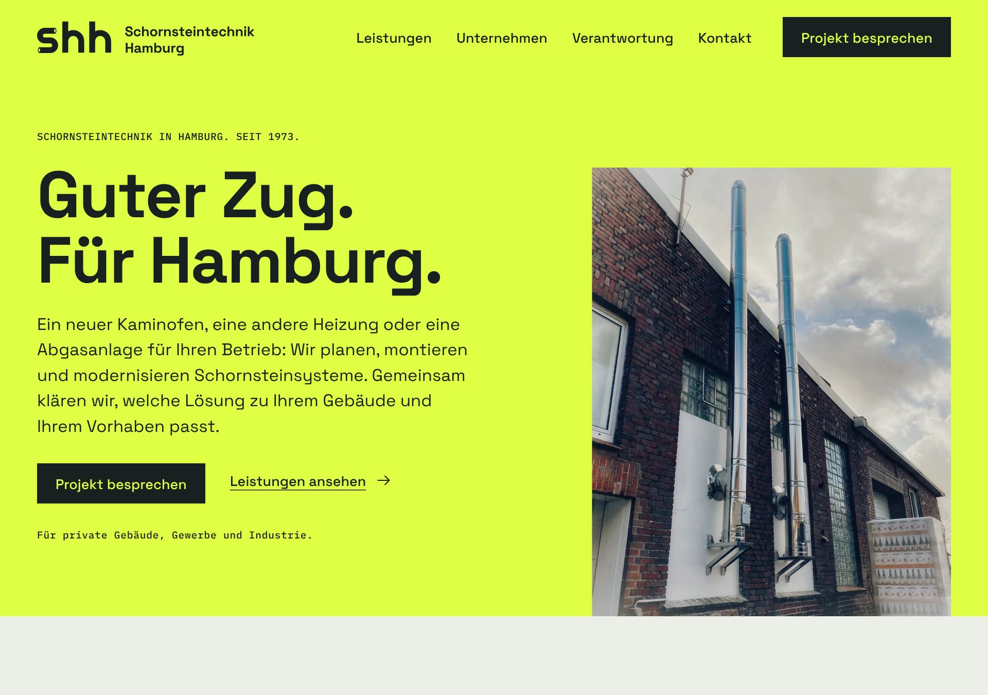 Startseite von Schornsteintechnik Hamburg